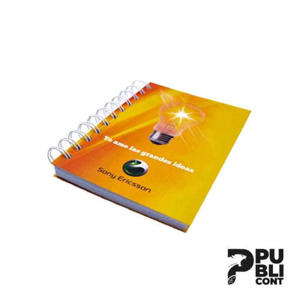 Cuaderno A6 con tapa delgada plastificada
