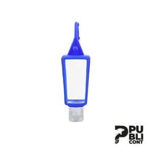 Frasco de Gel Antibacterial con Sujetador azul