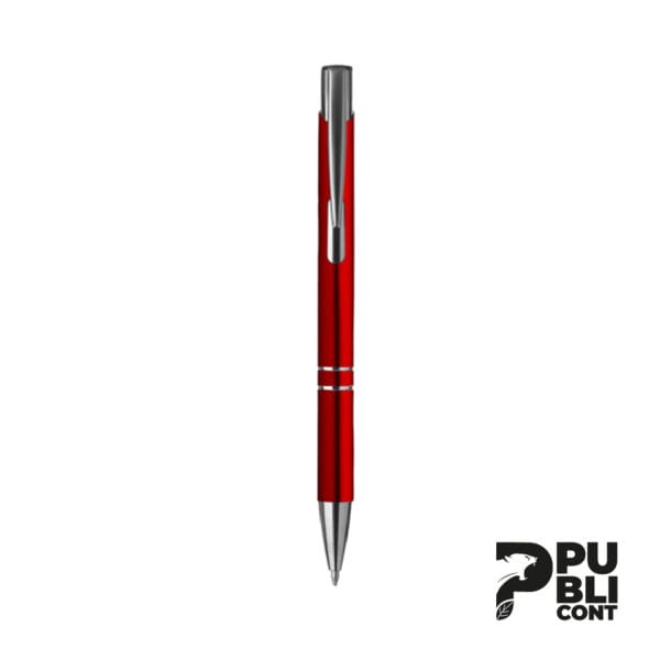 Lapicero de Plástico con clip de metal ROJO