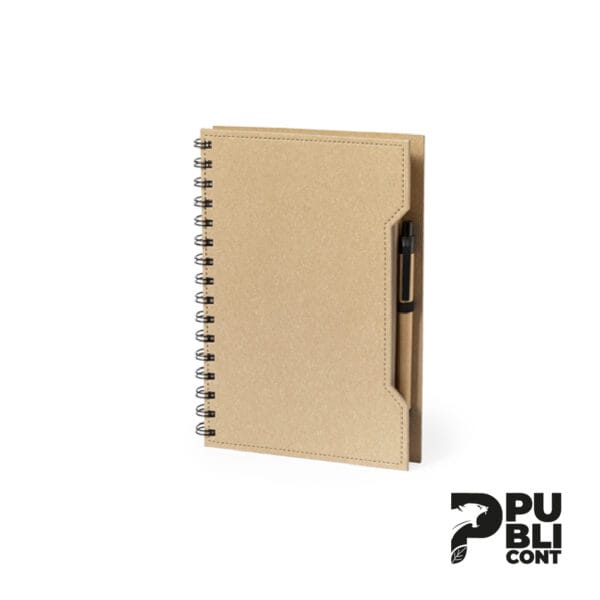 Libreta Ecológica anillada con lapicero ecológico A6