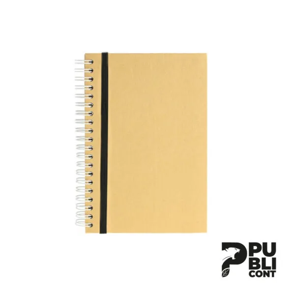 Libreta Ecológica anillada con línea negra delgada A5