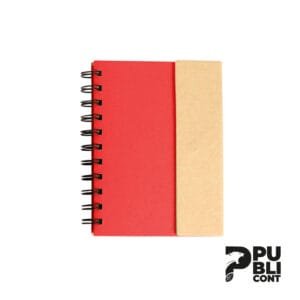 Libreta Ecológica de Color imantada con anillado A5 ROJO