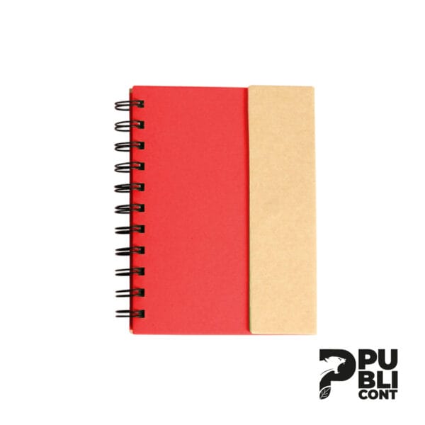 Libreta Ecológica de Color imantada con anillado A5 ROJO