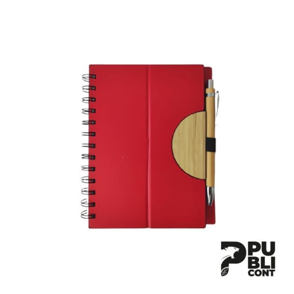 Libreta Portacelular Ecológica con Lapicero ROJO