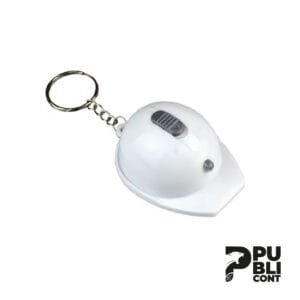 Llavero Casco blanco con linterna