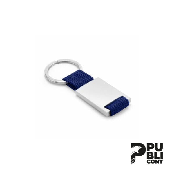 Llavero de nylon y metal AZUL CON PLOMO