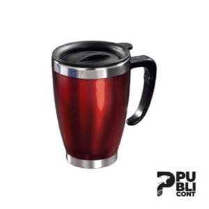 Taza Mug Cónica de metal 450ml ROJO