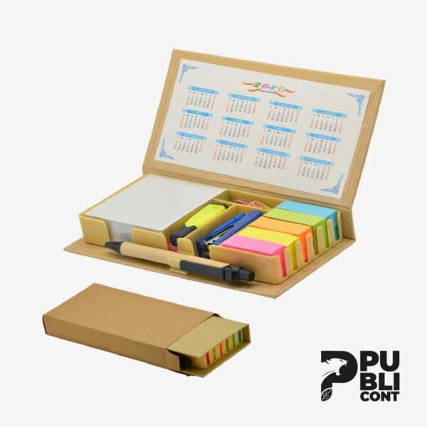 Porta Taco ecológico con Post-it y calendario