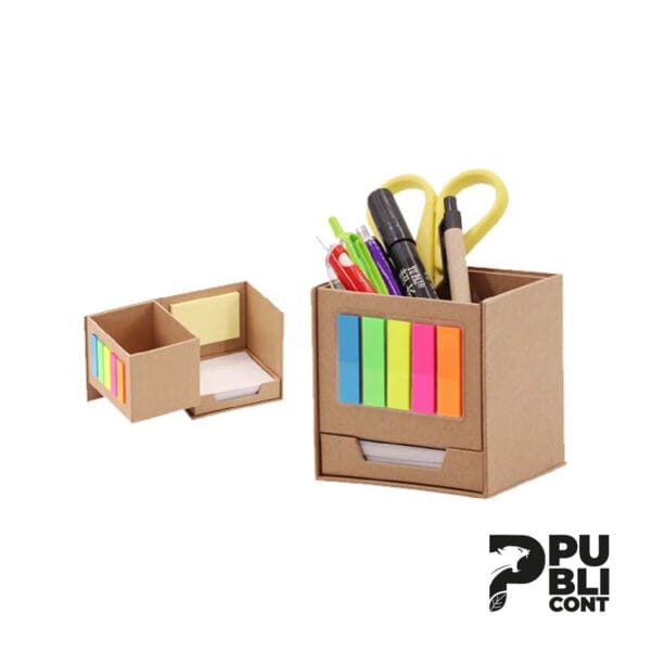 Porta Lapiceros plegable con Post-it