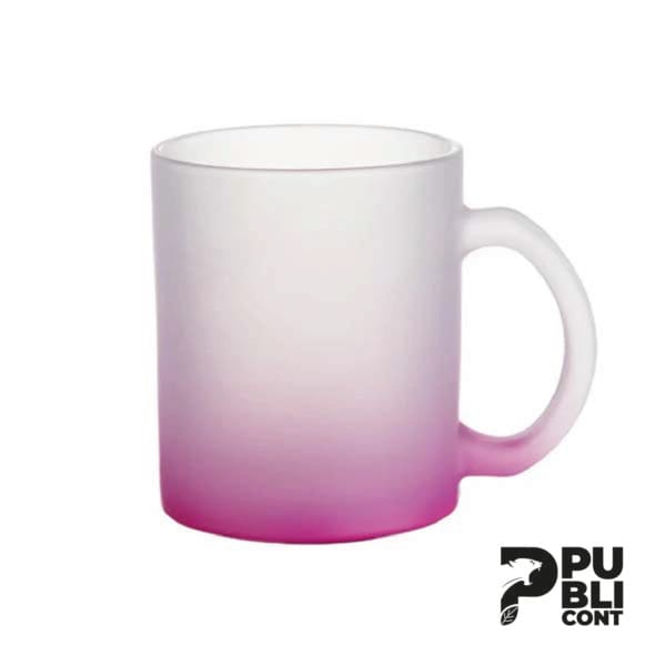 Taza Pavonada con color 11 oz rosado