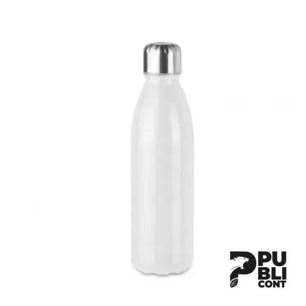 Tomatodo Aluminio con tapa ploma 650ml BLANCO