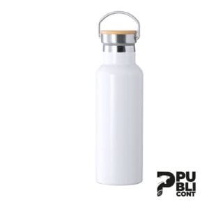 Tomatodo Blanco con tapa de madera 750 ml